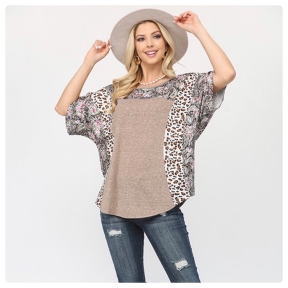 ❤️pretty mixed print loose fit top - Picture 3 of 10
